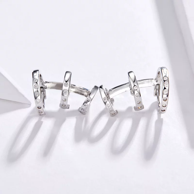 (imagen para) Estilo Pandora Aro para la Oreja de Chica Punk - BSE085 - Ver 3