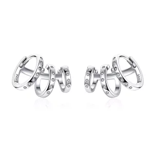 (imagen para) Estilo Pandora Aro para la Oreja de Chica Punk - BSE085