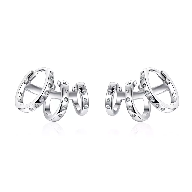(imagen para) Estilo Pandora Aro para la Oreja de Chica Punk - BSE085