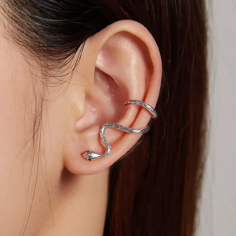 (imagen para) Estilo Pandora Ear clip de Serpiente Mística - BSE510 - Ver 6