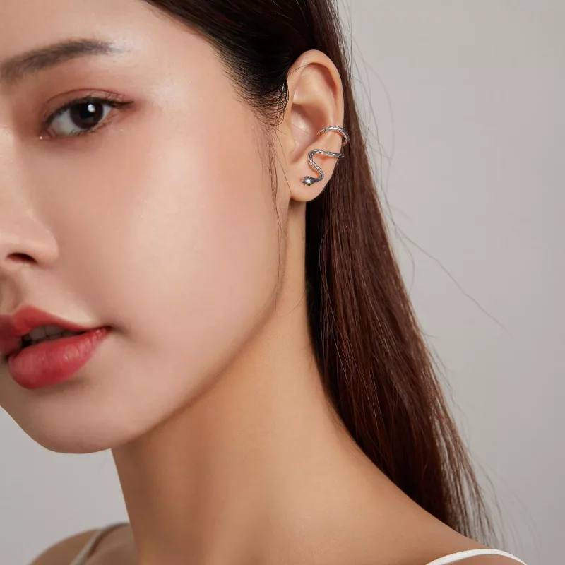(imagen para) Estilo Pandora Ear clip de Serpiente Mística - BSE510 - Ver 7