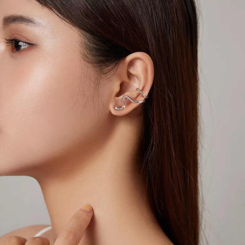 (imagen para) Estilo Pandora Ear clip de Serpiente Mística - BSE510 - Ver 8