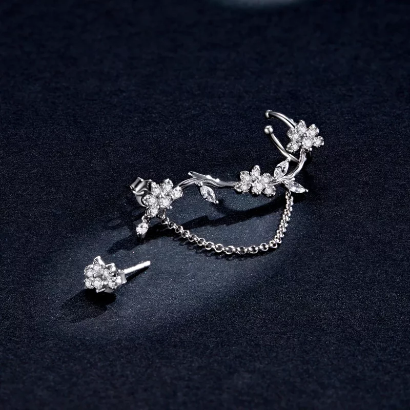 (imagen para) Estilo Pandora Flores en el clip de oreja Moshang - BSE476 - Ver 5