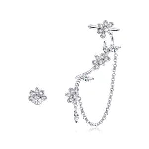 (imagen para) Estilo Pandora Flores en el clip de oreja Moshang - BSE476