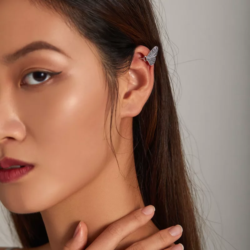 (imagen para) Estilo Pandora Retro Mariposa Ear clip - BSE533 - Ver 6
