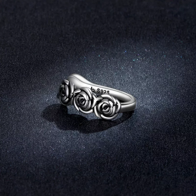 (imagen para) Estilo Pandora Retro Rose - Clip de Oreja BSE582 - Ver 5