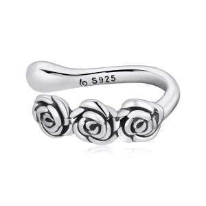 (imagen para) Estilo Pandora Retro Rose - Clip de Oreja BSE582