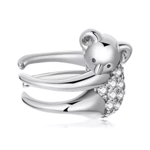 Pendiente de Oreja con Diseño de Koala al Estilo Pandora - SCE1338 (imagen para) Pendiente de Oreja con Diseño de Koala al Estilo Pandora - SCE1338