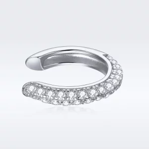 (imagen para) Abrazadera para la oreja plateada de estilo Pandora - SCE996-A