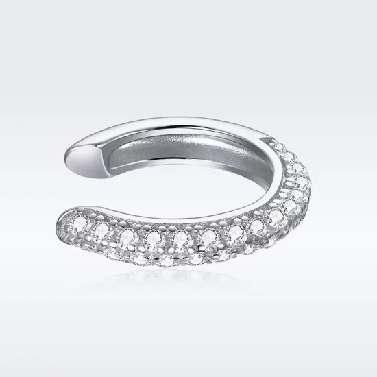 (imagen para) Abrazadera para la oreja plateada de estilo Pandora - SCE996-A