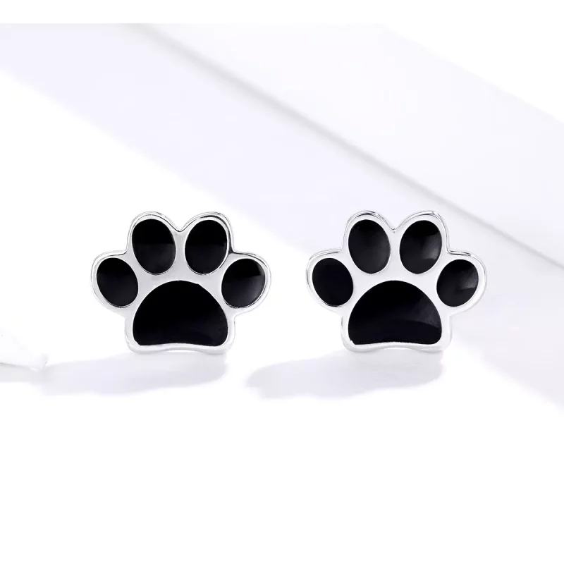 (imagen para) Aretes con garras encantadoras de plata estilo Pandora - SCE757 - Ver 2