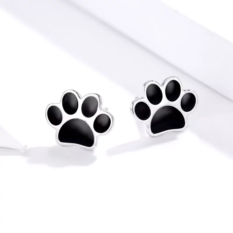 (imagen para) Aretes con garras encantadoras de plata estilo Pandora - SCE757 - Ver 3