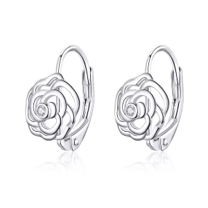 (imagen para) Aretes de argolla estilo Pandora en plata rosa - SCE745
