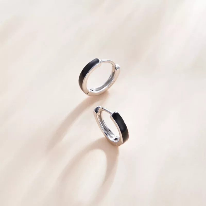 (imagen para) Aretes de Aro de Estilo Pandora de Plata Antialérgica - SCE1047 - Ver 2