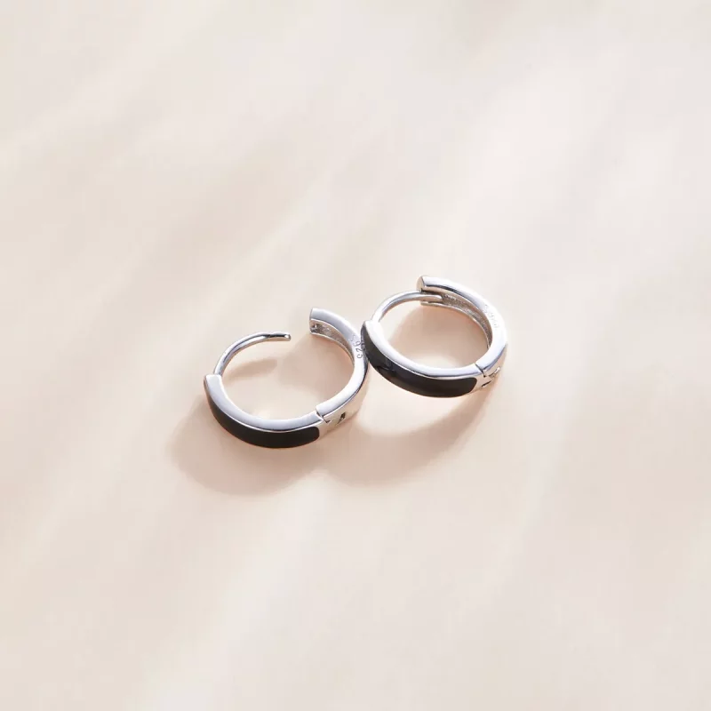 (imagen para) Aretes de Aro de Estilo Pandora de Plata Antialérgica - SCE1047 - Ver 3