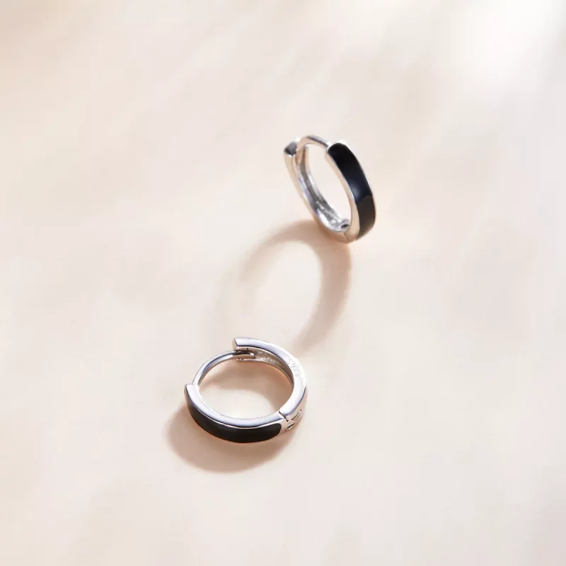 (imagen para) Aretes de Aro de Estilo Pandora de Plata Antialérgica - SCE1047 - Ver 4