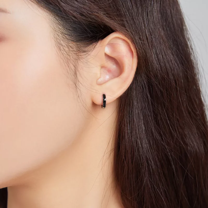 (imagen para) Aretes de Aro de Estilo Pandora de Plata Antialérgica - SCE1047 - Ver 5