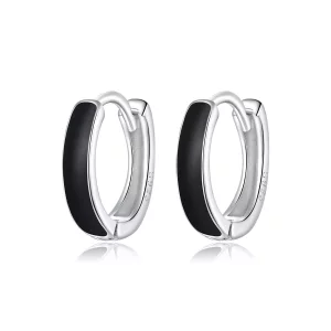 (imagen para) Aretes de Aro de Estilo Pandora de Plata Antialérgica - SCE1047