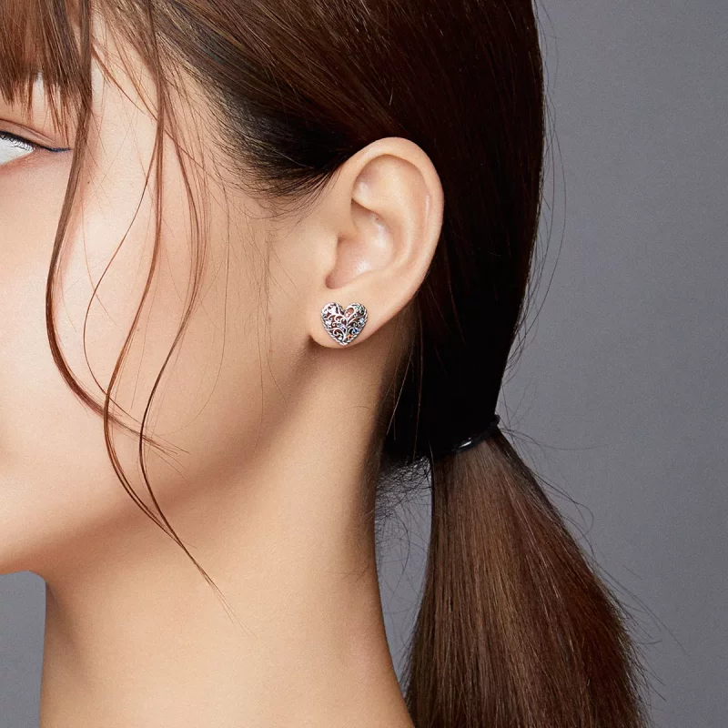 (imagen para) Aretes Árbol de la Vida en Plata Estilo Pandora - SCE933 - Ver 7
