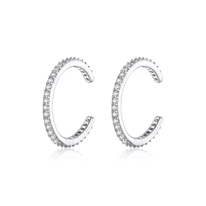 (imagen para) Aros de plata estilo Pandora simples - SCE842