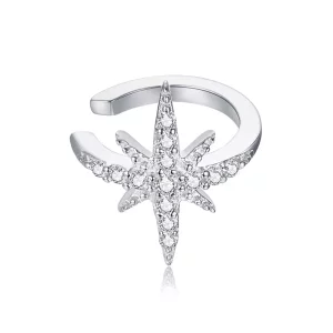 (imagen para) Clip de Oreja de Estilo Pandora en Plata con Estrella - SCE999-A