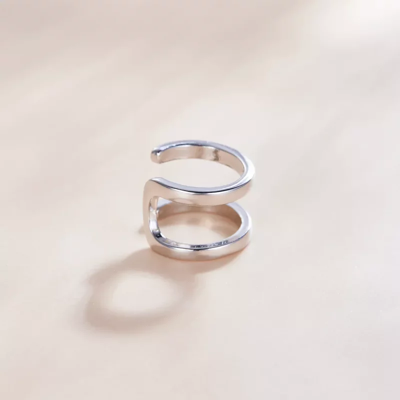 (imagen para) Clip de Oreja Individual de Estilo Pandora en Plata - SCE1025 - Ver 2