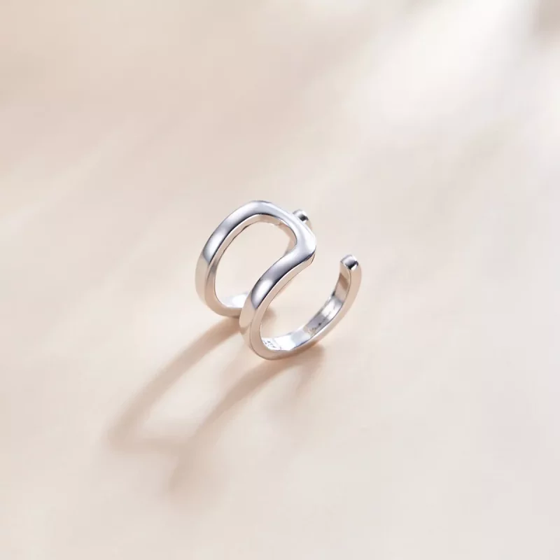 (imagen para) Clip de Oreja Individual de Estilo Pandora en Plata - SCE1025 - Ver 3