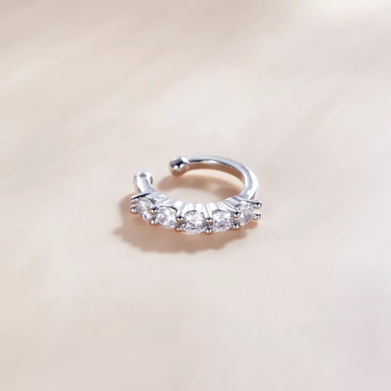 (imagen para) Estilo Pandora Aro de Oreja Individual de Plata - SCE1026 - Ver 2