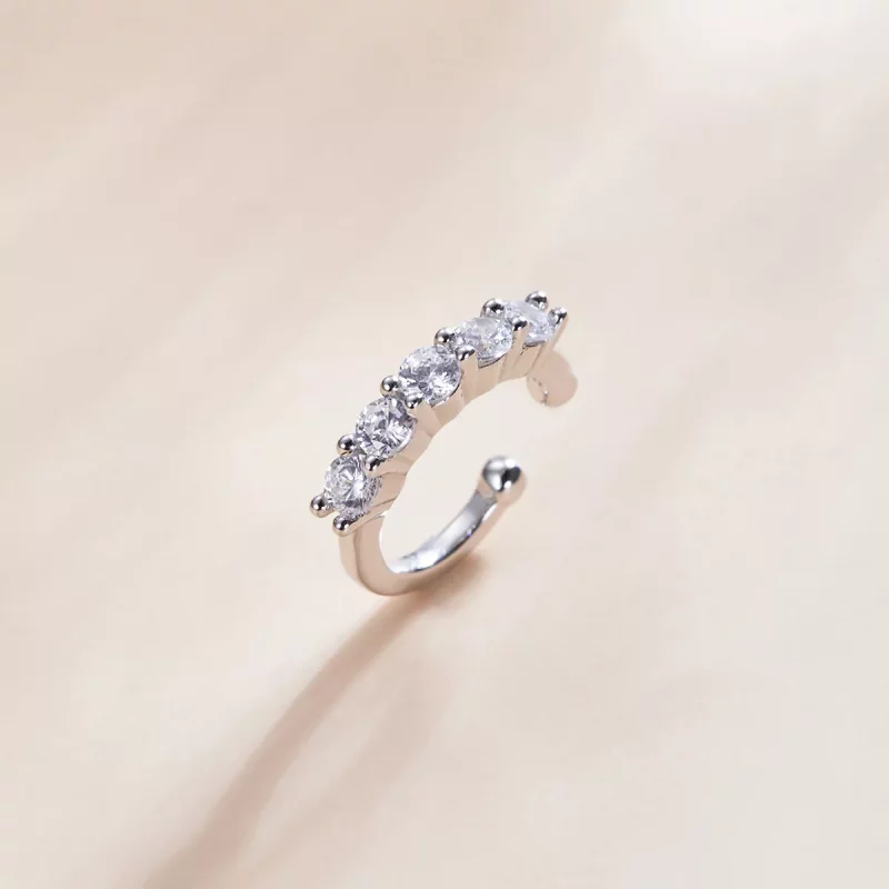 (imagen para) Estilo Pandora Aro de Oreja Individual de Plata - SCE1026 - Ver 3
