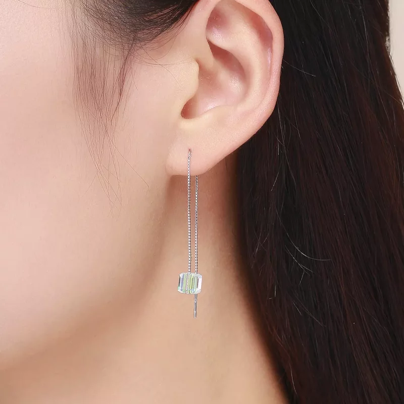 (imagen para) Estilo Pandora Plata Lágrimas en la Profundidad del Océano Pendientes Colgantes - Ver 4