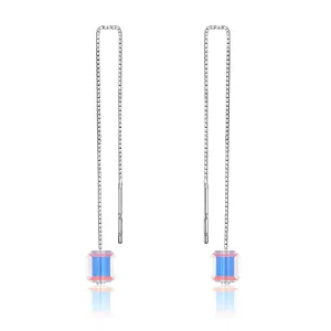 (imagen para) Estilo Pandora Plata Lágrimas en la Profundidad del Océano Pendientes Colgantes - SCE501