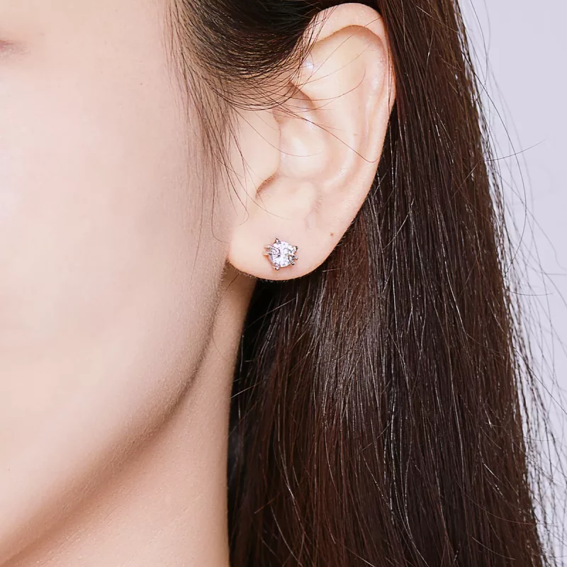(imagen para) Estos aretes de gatito adorables en estilo Pandora están hechos de plata - BSE20 - Ver 8