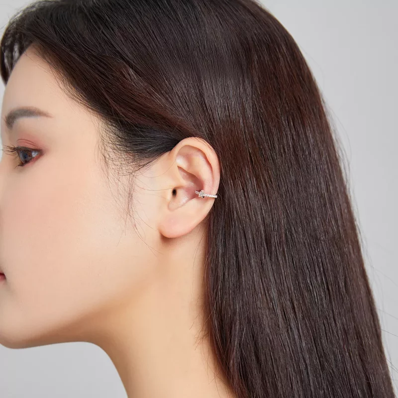 (imagen para) Pendiente de Oreja Plata Estilo Pandora - SCE1024 - Ver 4
