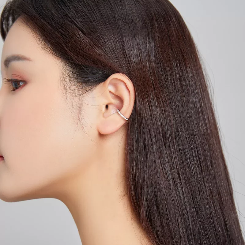 (imagen para) Pendiente de oreja plateado estilo Pandora - SCE1022 - Ver 4