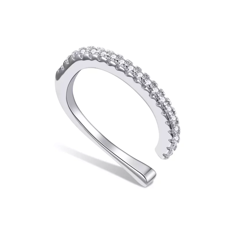 (imagen para) Pendiente de oreja plateado estilo Pandora - SCE1022