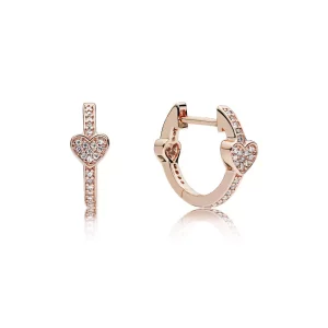 (imagen para) Pendientes de aro en PANDORA Rose Corazones Seductores