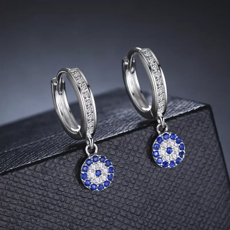 (imagen para) Pendientes colgantes de estilo Pandora de plata - SCE058 - Ver 5
