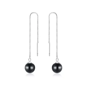 Pendientes colgantes de ágata plateada con estilo Pandora - SCE878 (imagen para) Pendientes colgantes de ágata plateada con estilo Pandora - SCE878