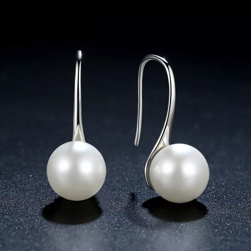 (imagen para) Pendientes colgantes de plata estilo Pandora con amor puro - SCE037 - Ver 6