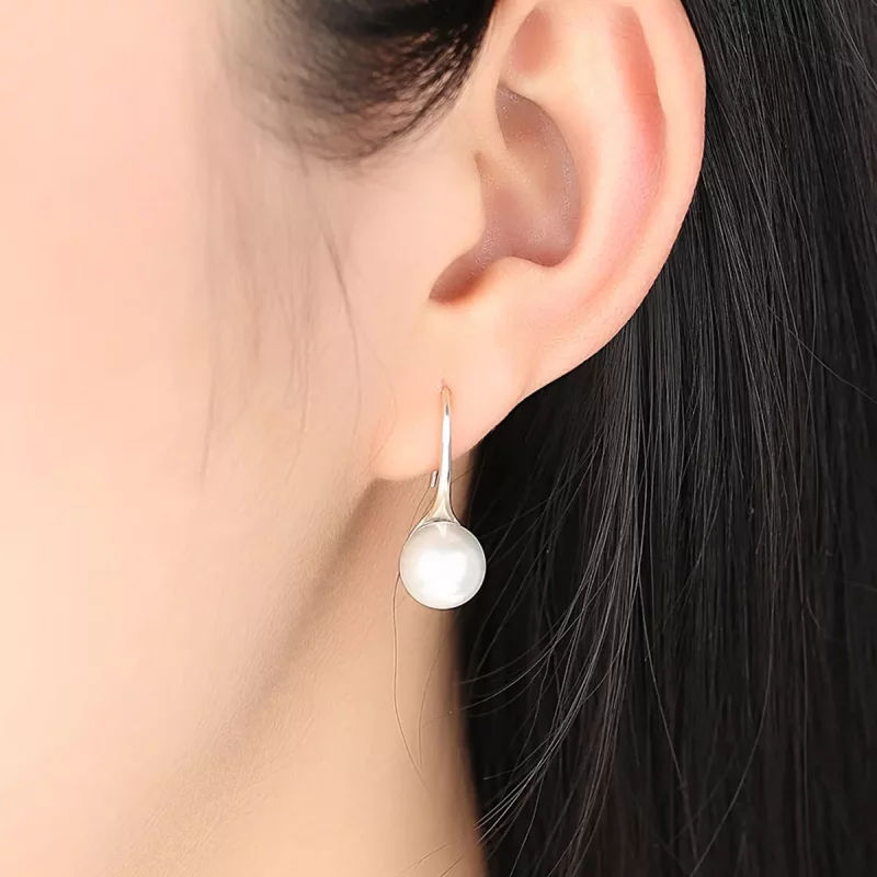 (imagen para) Pendientes colgantes de plata estilo Pandora con amor puro - SCE037 - Ver 7