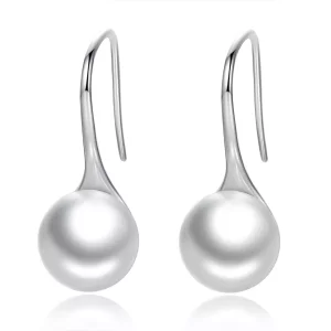 (imagen para) Pendientes colgantes de plata estilo Pandora con amor puro - SCE037
