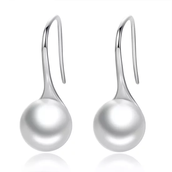 (imagen para) Pendientes colgantes de plata estilo Pandora con amor puro - SCE037