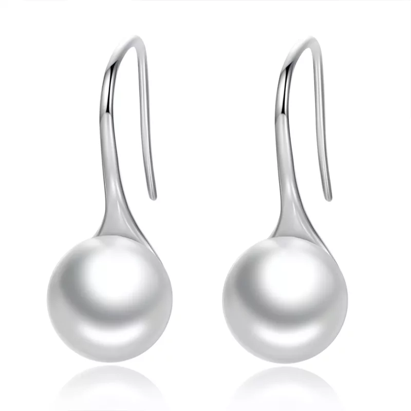 (imagen para) Pendientes colgantes de plata estilo Pandora con amor puro - SCE037