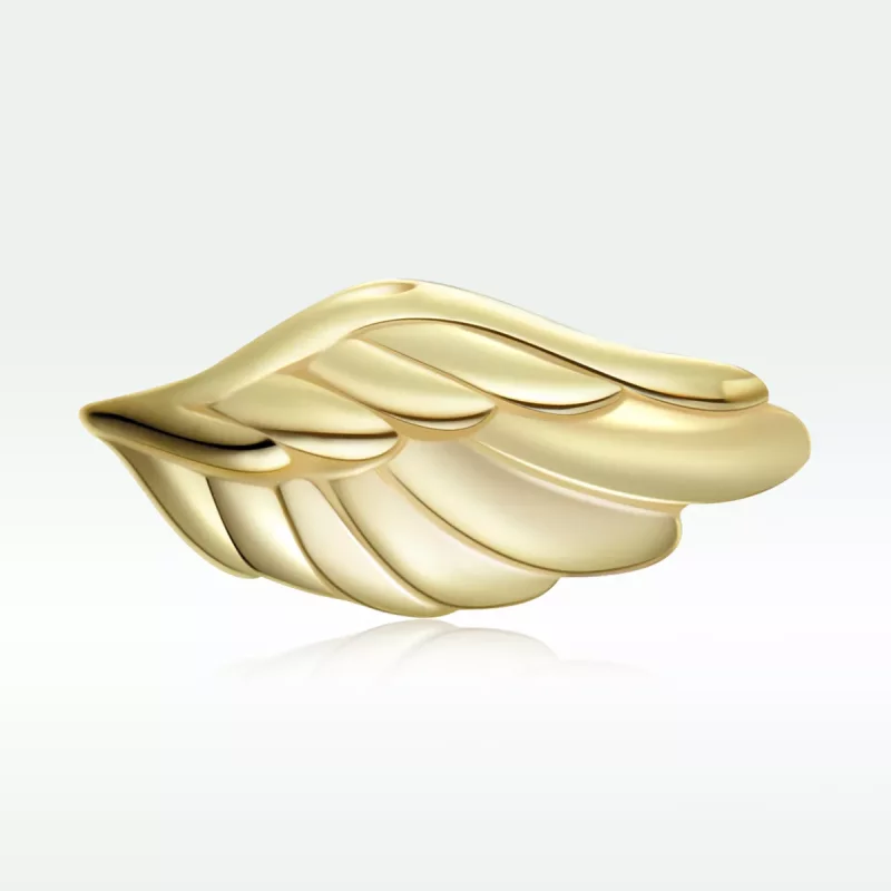(imagen para) Pendientes de ala estilo Pandora chapados en oro de 18 quilates - SCE1092 - Ver 4
