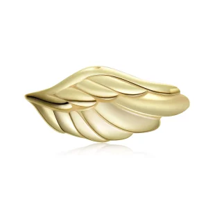 (imagen para) Pendientes de ala estilo Pandora chapados en oro de 18 quilates - SCE1092