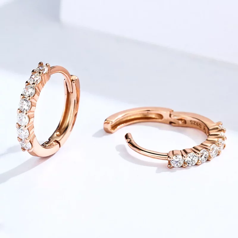 (imagen para) Pendientes de Aro Pandora Style Rose Gold Declaration of Grace - SCE351-C - Ver 3