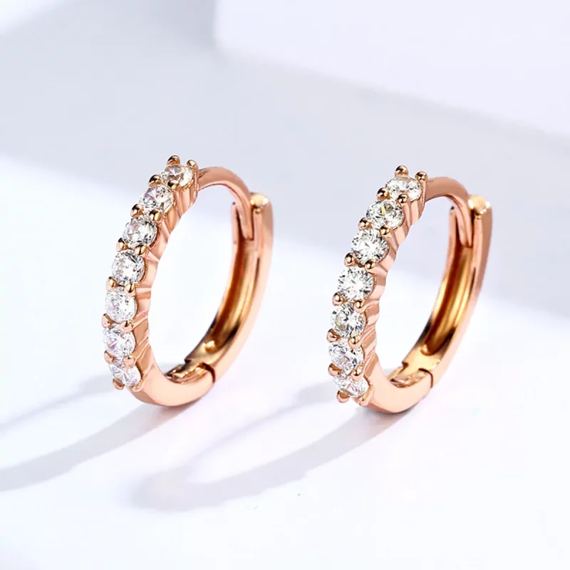 (imagen para) Pendientes de Aro Pandora Style Rose Gold Declaration of Grace - SCE351-C - Ver 4