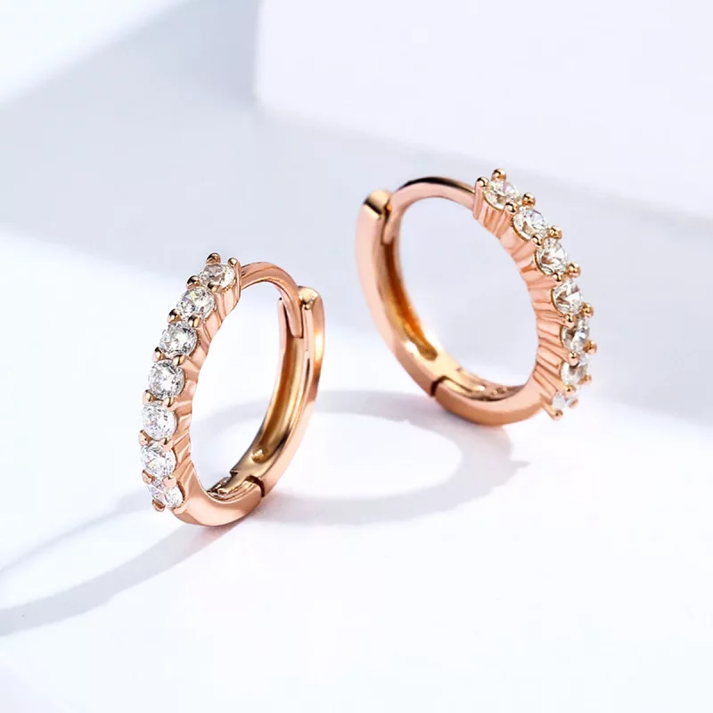 (imagen para) Pendientes de Aro Pandora Style Rose Gold Declaration of Grace - SCE351-C - Ver 5