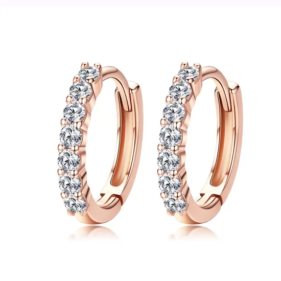 (imagen para) Pendientes de Aro Pandora Style Rose Gold Declaration of Grace - SCE351-C