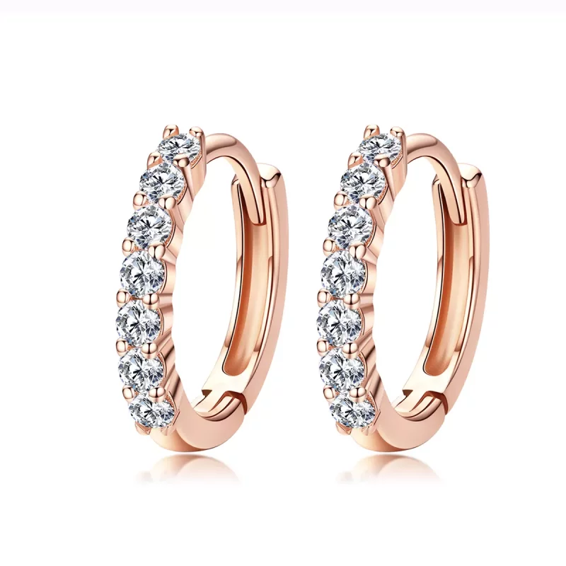(imagen para) Pendientes de Aro Pandora Style Rose Gold Declaration of Grace - SCE351-C